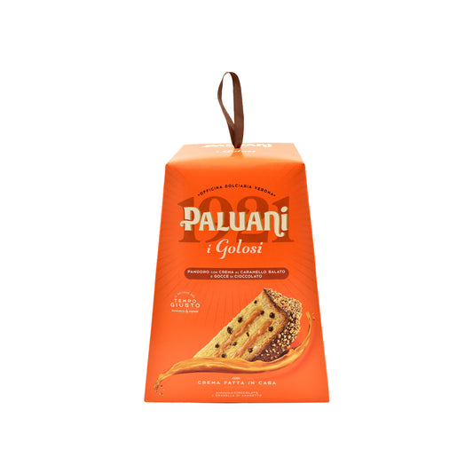Paluani i Golosi Panettone with Caramel Cream and Chocolate Chunks